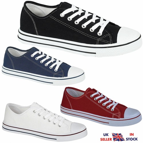 Mens trainers lace canvas - up,