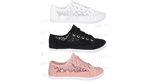 Ladies plimsoles womens flat - ladies,