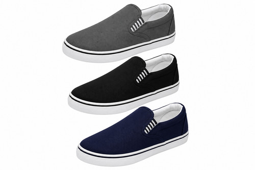 Mens canvas shoes - canvas, slip
