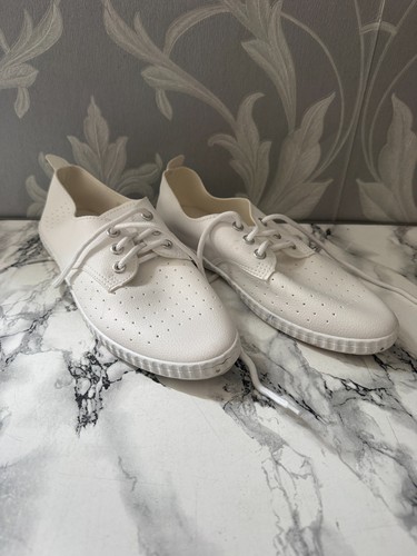 Ladies white faux soft - , leather