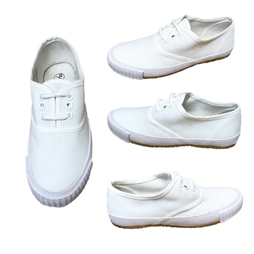 Kids white canvas - white, pumps