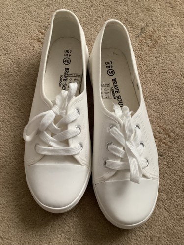White lace plimsolls bnwt - lace,