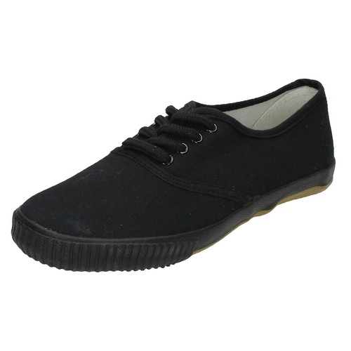 Mens spot canvas lace up - canvas,