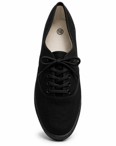 Men black canvas trainers - black,